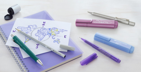 Creion grafit B triunghiular grip 2001 gri Faber-Castell [2]