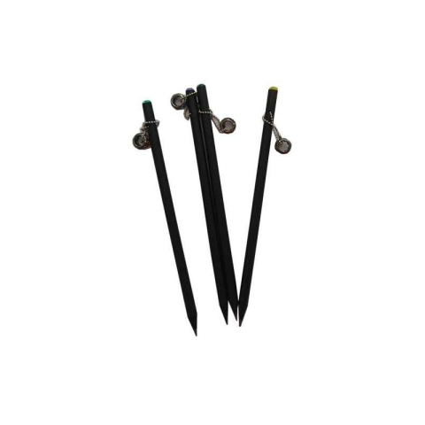Creion grafit CNX Diamant KS3401-7, HB, corp rotund negru, acryl, cap cu pandantiv diverse culori [5]