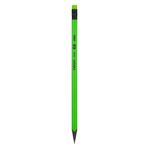 Creion grafit cu guma fara lemn hb neon deli [3]