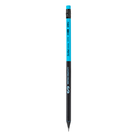 Creion grafit cu guma lemn negru 2b deli [3]