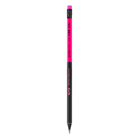 Creion grafit cu guma lemn negru 2b deli [2]