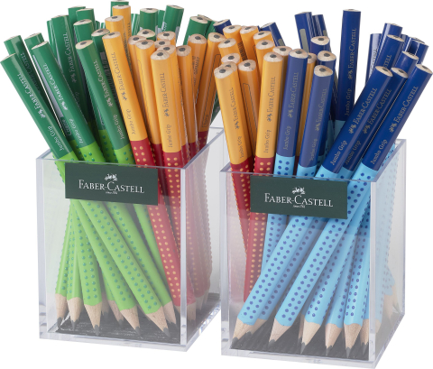 Rechizite Școlare - Creion grafit fara guma jumbo two tone 2*36 cutie plastic faber