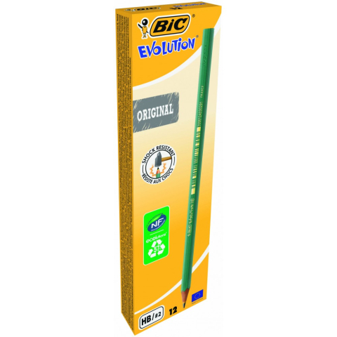 Rechizite Școlare - Creion grafit hb fara guma evolution 650 12/cut bic