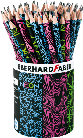 Creion grafit hb fara guma negru-neon eberhard faber [1]