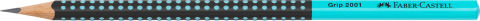 Creion grafit hb grip 2001 two tone negru-turcoaz 2022 faber-castell [1]