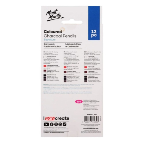 Creion grafit Mont Marte MPN0042, 6 culori pamantii, set 12 buc [3]