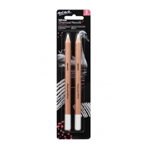 Creioane Grafit, Creioane Mecanice si Ascutitori - Creion grafit Mont Marte MPN0097, carbune alb, set 2 buc jumbo