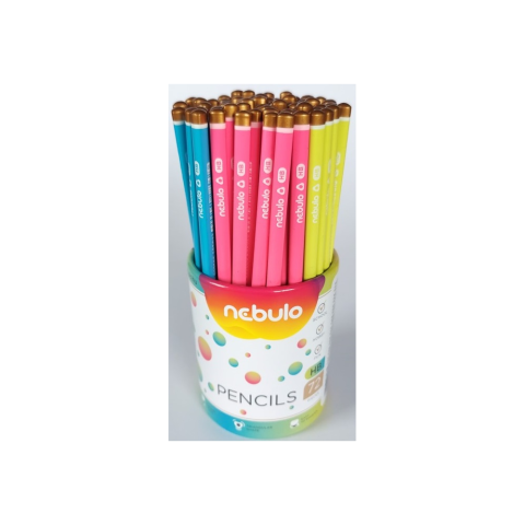 Rechizite Școlare - Creion grafit pastel  Nebulo 72/bc fara radiera