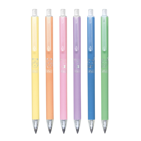 Creion Infinity - Pastel cu buton snap, 6 culori  varsta 3 ani+,6 ani+,8 ani+ [1]