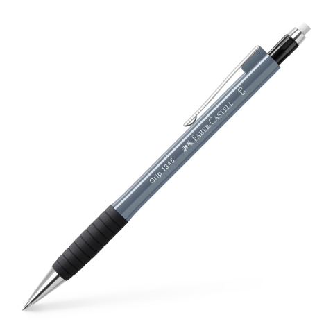 Rechizite Școlare - Creion mecanic 0.5mm gri grip 1345 faber-castell