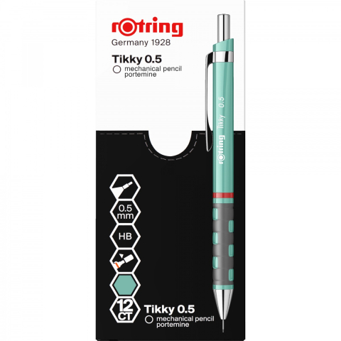 Creion mecanic 0.5mm tikky 3 albastru sidefat rotring [3]