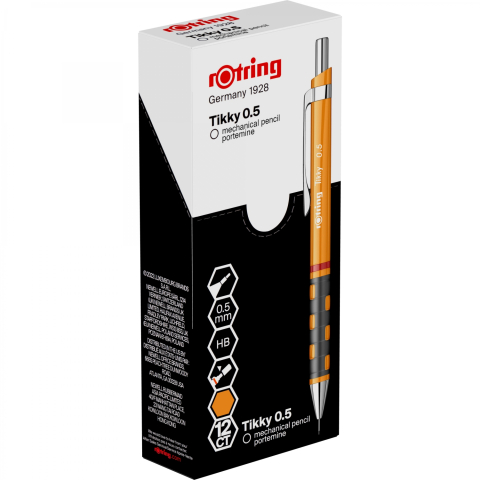 Creion mecanic 0.5mm tikky 3 portocaliu deschis rotring [4]