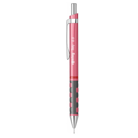 Rechizite Școlare - Creion mecanic 0.5mm tikky 3 roz sidefat rotring