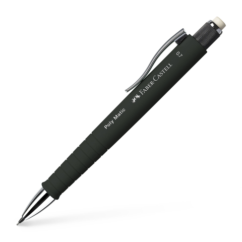 Rechizite Școlare - Creion mecanic 0.7mm poly matic negru faber-castell