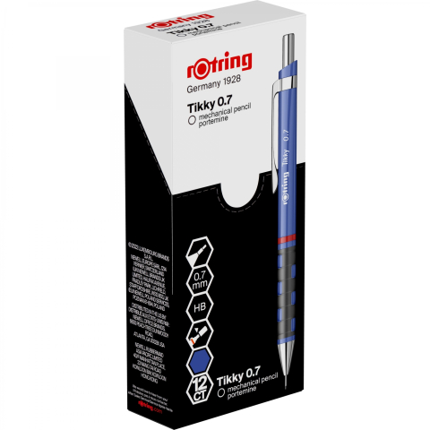 Creion mecanic 0.7mm tikky 3 albastru iris rotring [4]