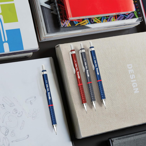 Creion mecanic 0.7mm tikky 3 gri retro rotring [2]