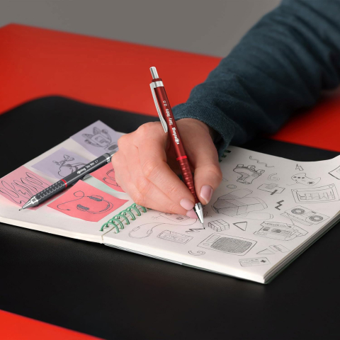 Creion mecanic 0.7mm tikky 3 rosu retro rotring [3]