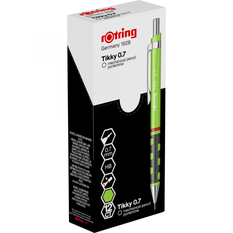 Creion mecanic 0.7mm tikky 3 verde deschis rotring [4]
