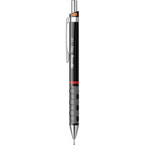 Rechizite Școlare - Creion mecanic 0.9/1.0mm tikky 3 negru rotring.