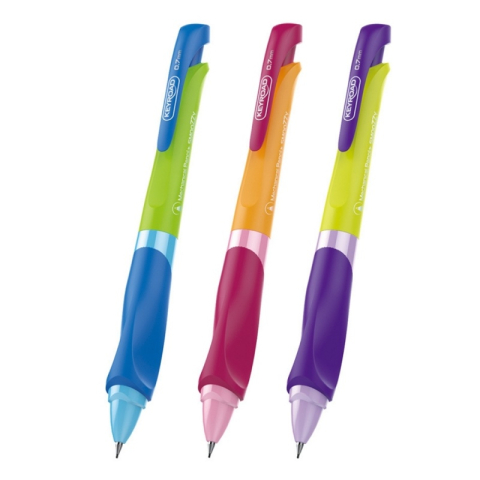 Creioane Grafit, Creioane Mecanice si Ascutitori - Creion mecanic Keyroad KR971506, 0.7mm, grip ergonomic, corp plastic diverse culori, blister (+1 set mine)