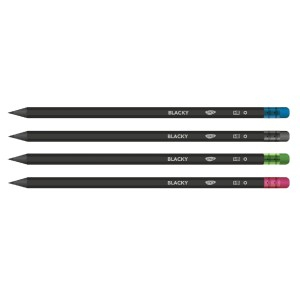 Rechizite Școlare - Creion negru cu radiera blacky daco cg204 72 buc