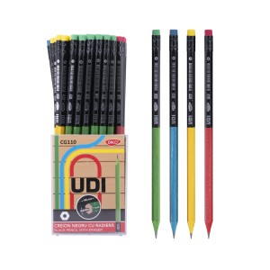 Rechizite Școlare - Creion negru cu radiera udi daco cg110 72 buc
