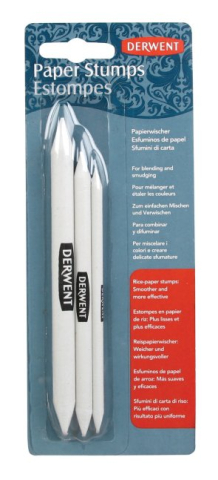 Rechizite Școlare - Creion pentru amestec si estompare alb 3/set derwent academy professional