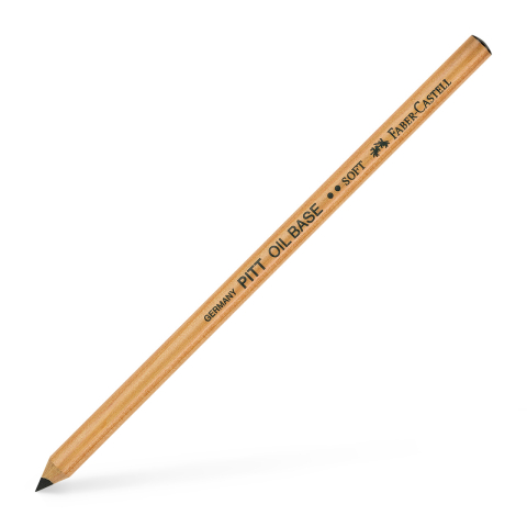 Rechizite Școlare - Creion ulei pastel pitt negru soft faber-castell