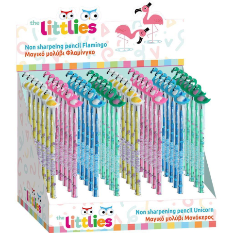 Rechizite Școlare - Creion varfuri figurina Flamingo The Littlies