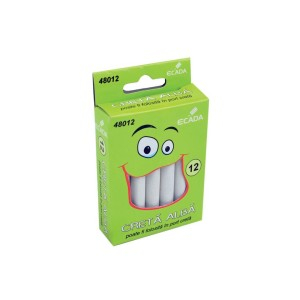 Rechizite Școlare - Creta alba 12/cut ecada 48012 12 buc