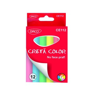 Rechizite Școlare - Creta color 12/cut daco 12 buc