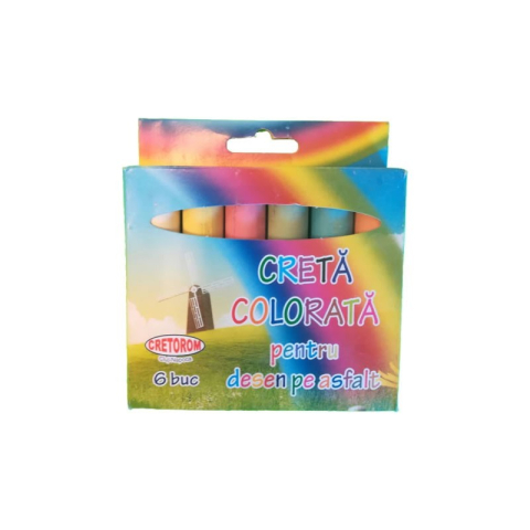 Art & Craft si Artizanat - Creta color Cretorom, pentru asfalt, cutie 6 buc