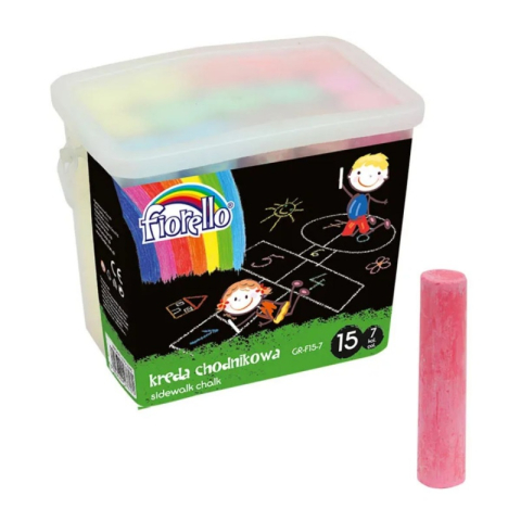 Creta color Fiorello Jumbo GR-F15-7, pentru asfalt, 7 culori, galetusa 15 buc [0]