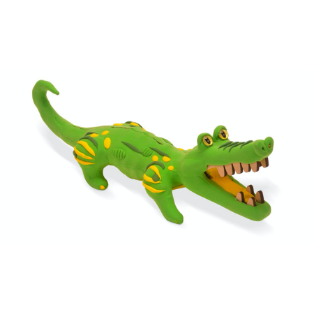 Art & Craft si Artizanat - Crocodilul vesel - Kit de creatie din plastilina si lemn