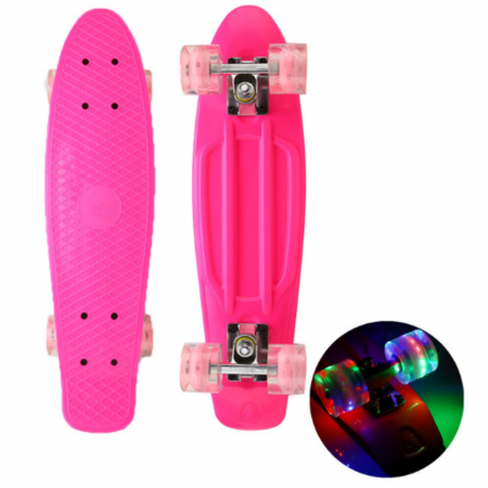 Cruise Penny Board pentru copii - skateboard mini cruiser roz. [0]