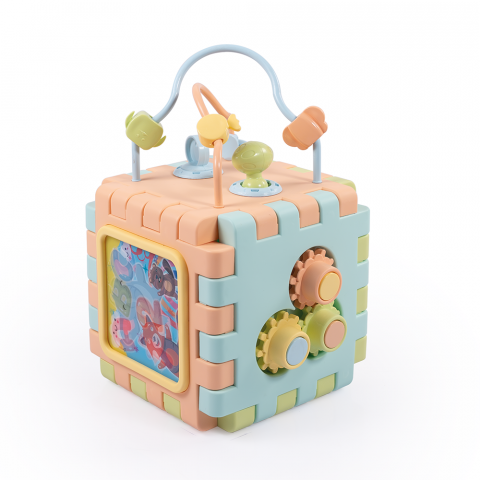Jucării și Jocuri pentru copii - Cub 2 in 1 cu activitati - Pastel