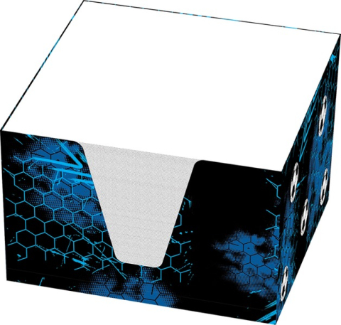 Birotică și Papetărie - Cub ALB hartie 9x9x6cm-400 file Football