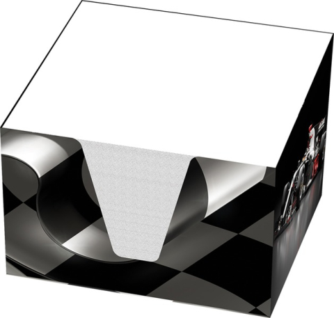 Birotică și Papetărie - Cub ALB hartie 9x9x6cm-400 file Sport Cars
