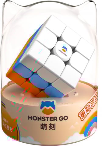 Cub Rubik si Cuburi Logice - Cub gan monster cub rainbow premium 3x3, varsta de la 6 ani la +15 ani