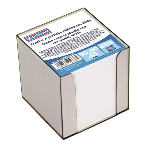 Alte accesorii de birou - Cub hartie alb cu suport plastic DONAU 700 file 95 x 95 x 95 mm 