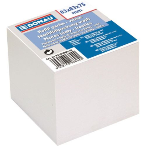 Birotică și Papetărie - Cub hartie alb DONAU 750 file 83 x 83 x 75 mm infoliat 