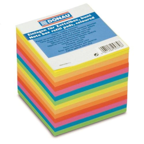Art & Craft si Artizanat - Cub hartie color DONAU 700 file neon 90 x 90 x 90 mm infoliat 