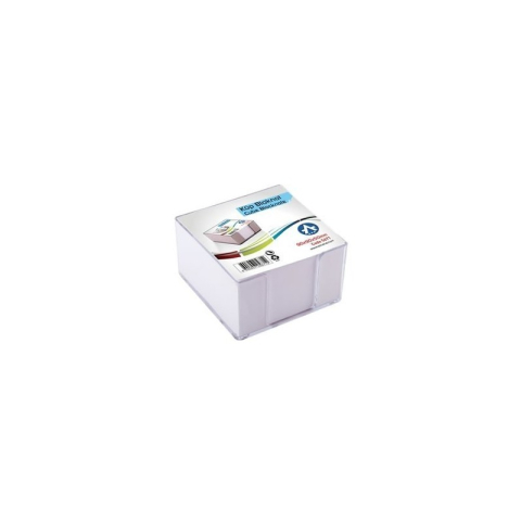 Birotică și Papetărie - Cub hartie notes Ark 567-1, 500 coli, 85x85mm, alb, include suport plastic transparent