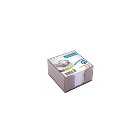 Birotică și Papetărie - Cub hartie notes Ark 567-1, 500 coli, 85x85mm, alb, include suport plastic transparent fumuriu
