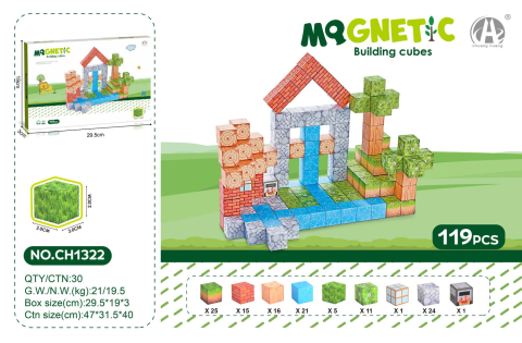 Cuburi magnetice - In natura 119 piese (2 cm) [2]