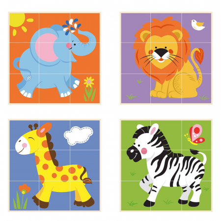 Cuburi montessori, Animale salbatice, 2-6 ani [1]