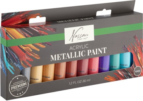 Art & Craft si Artizanat - Culori acrilice 12x36ml in cutie  Grafix 