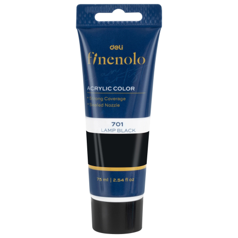 Culori acrilice 75ml negru deli [0]
