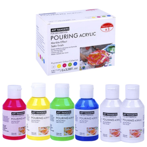 Art & Craft si Artizanat - Culori acrilice Magi-Wap, 6 culori x 100ml, PMA06100F-1