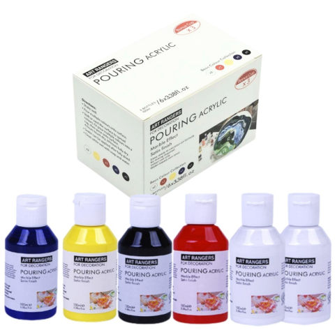 Art & Craft si Artizanat - Culori acrilice Magi-Wap, 6 culori x 100ml, PMA06100R-1